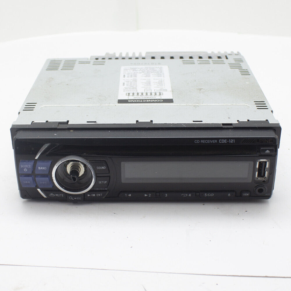 Alpine CDE-121 Audio Radio AM FM AUX USB CD Player Stereo Head Unit Receiver
