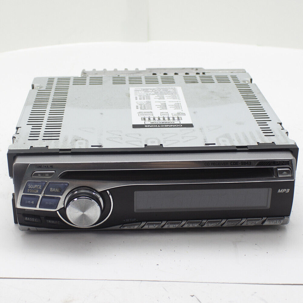 Alpine CDE-9843 Audio Radio AM FM CD Player Car Stereo Receiver Unit Single DIN