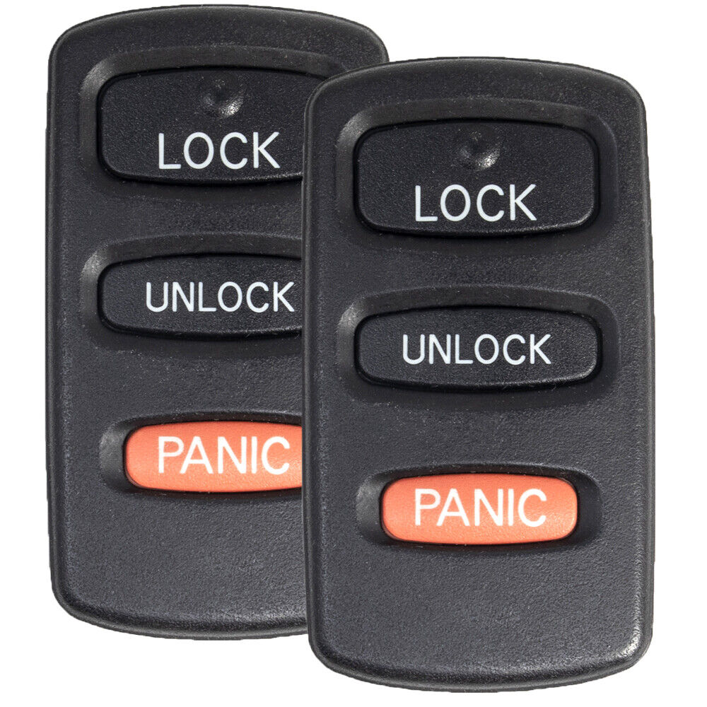 2x Used OEM Keyless Entry Remote Key Fob For Mitsubishi Dodge Chrysler HYQ12ABA
