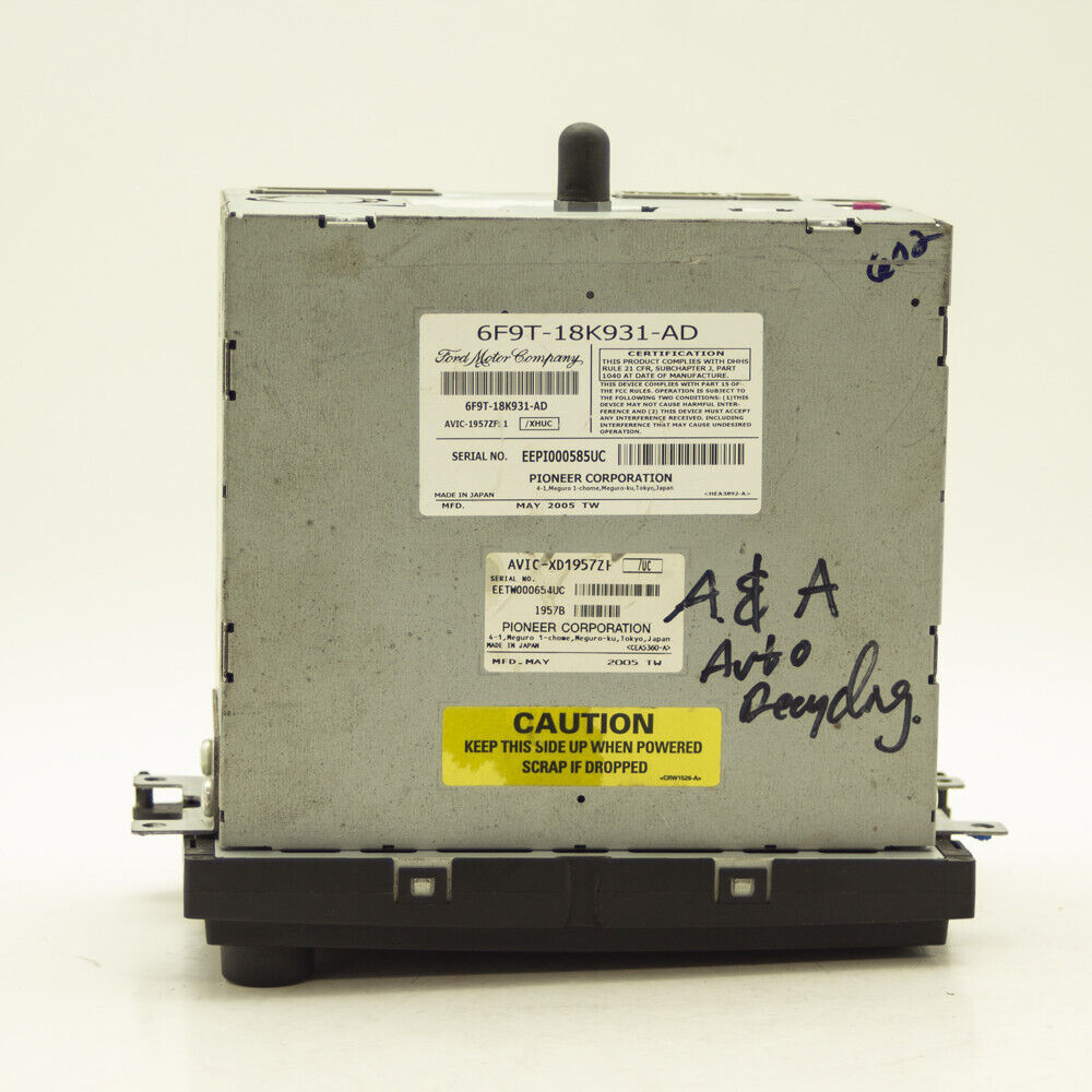 2006 Ford Fressstyle Audio 6 Disc CD Player AM FM Navigation Map Sat Radio OEM