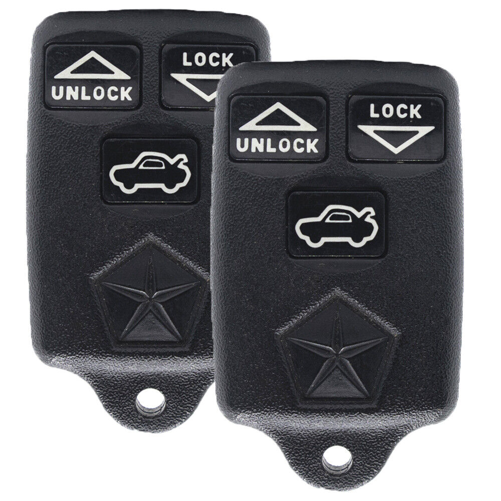 2x Used OEM Keyless Entry Remote Key Fob For Dodge Chrysler Eagle - GQ43VT5T