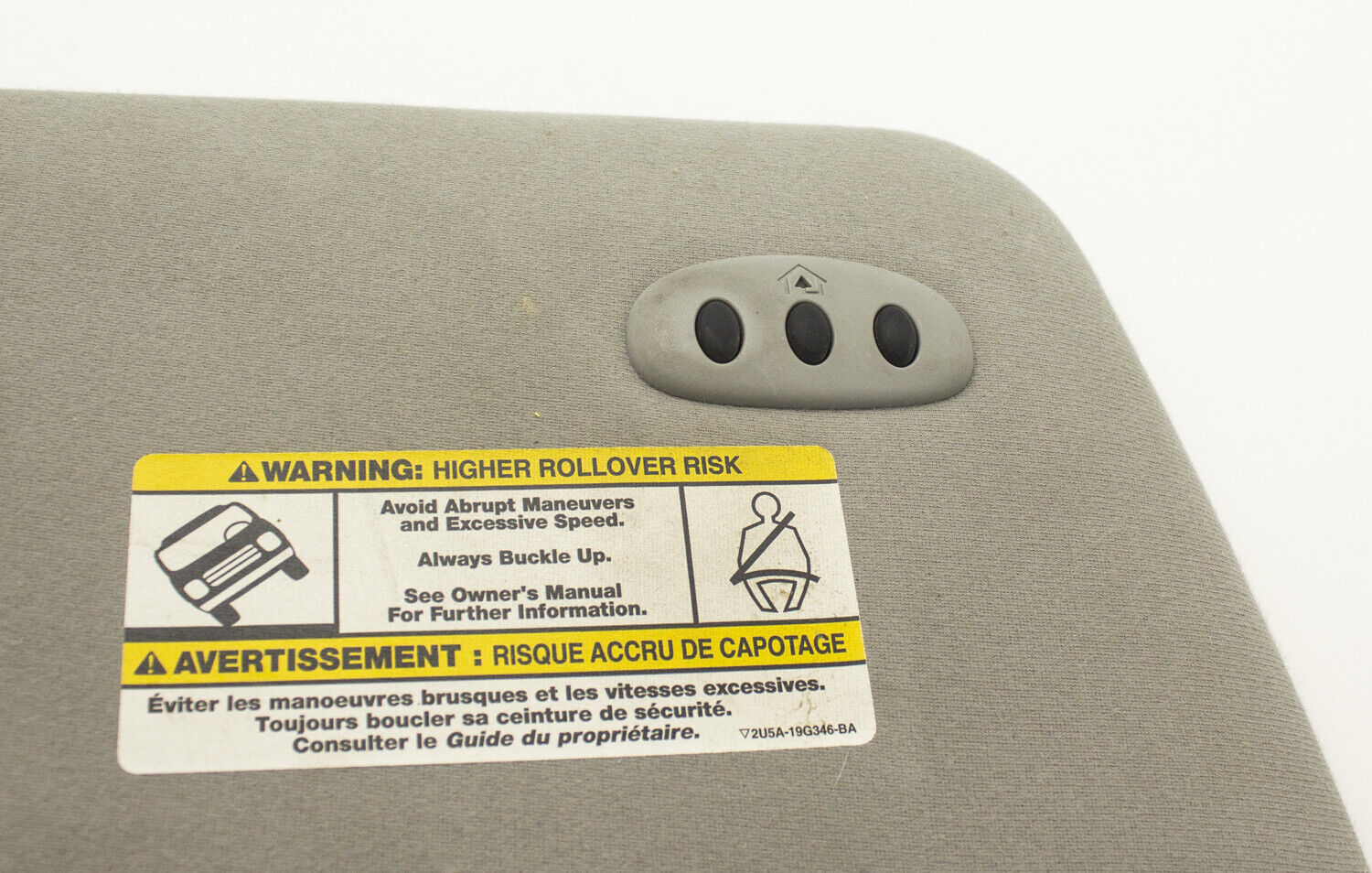 OEM 2004-2008 Ford F-150 F150 Driver Left Hand Side Sun Visor with Mirror Used