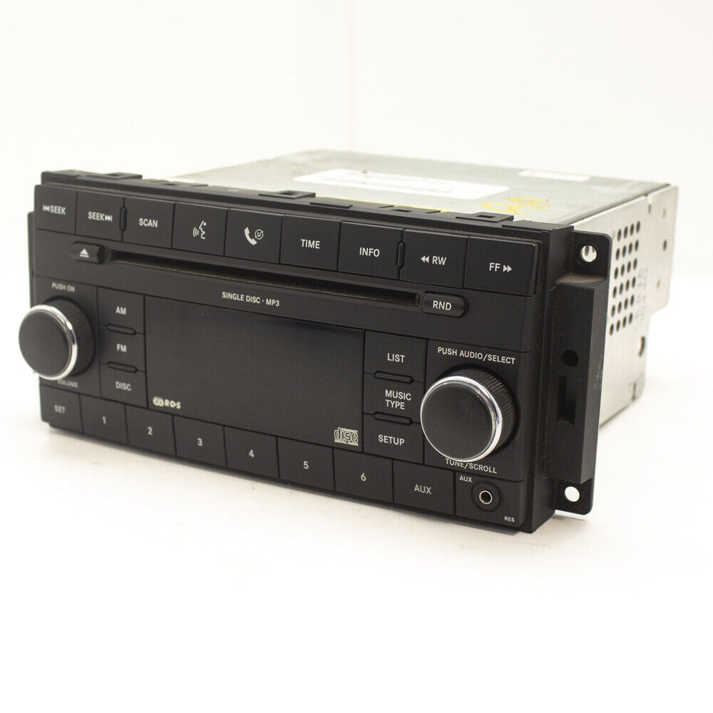 Jeep and Dodge Audio Radio AM FM AUX 6 Disc CD w Auxiliary Receiver Used OEM