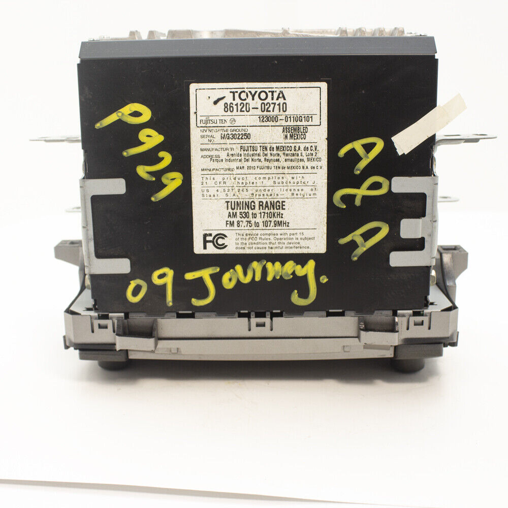 2009 2010 Toyota Matrix Audio Radio AM FM CD Disk Satellite Receiver Used OEM