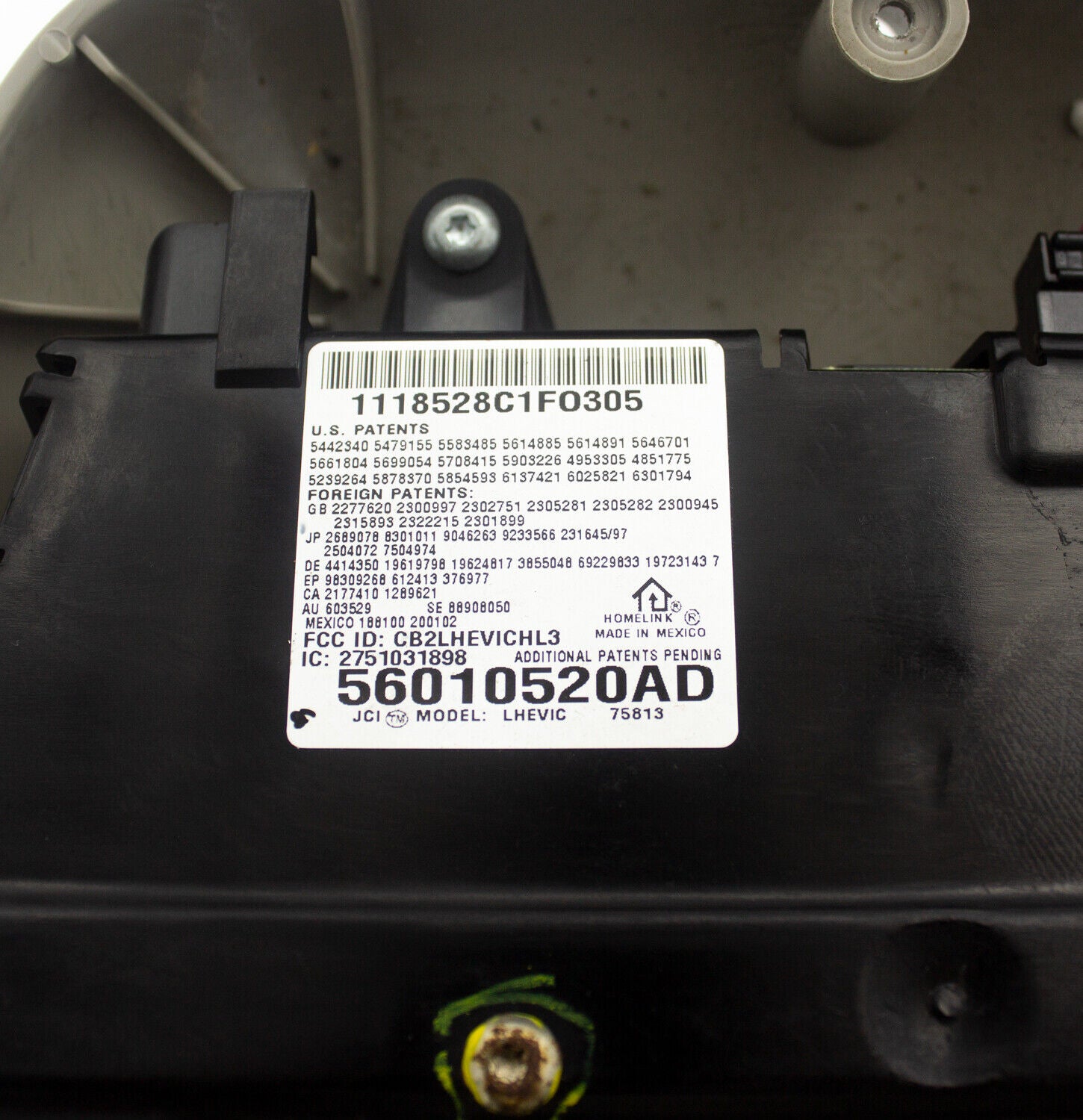 2002-2007 Jeep Liberty OEM Overhead Map Reading Dome Light Lamp Switch