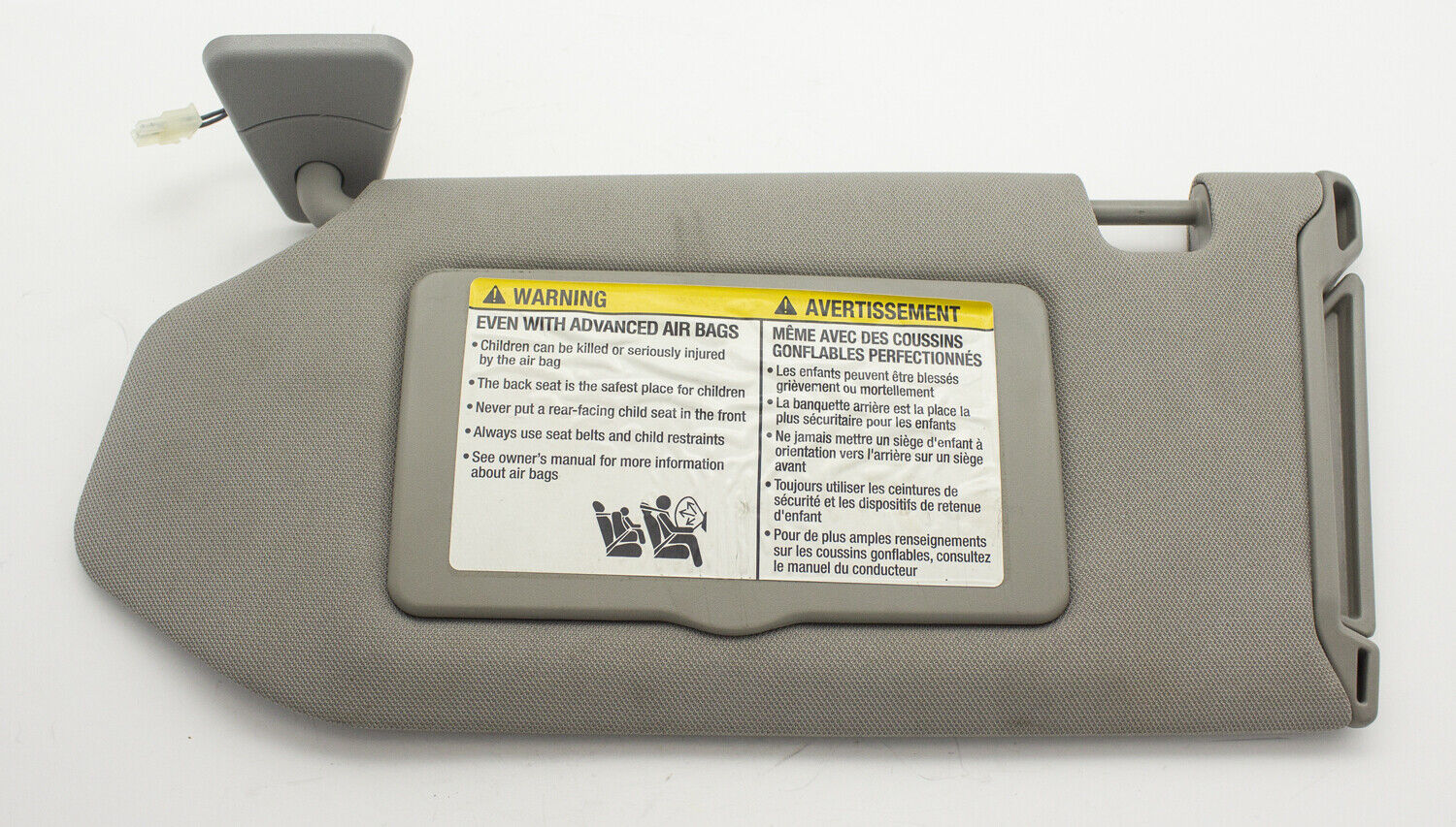 OEM 06-08 Nissan Maxima Driver Left Hand Side Sun Visor with Mirror Illumination