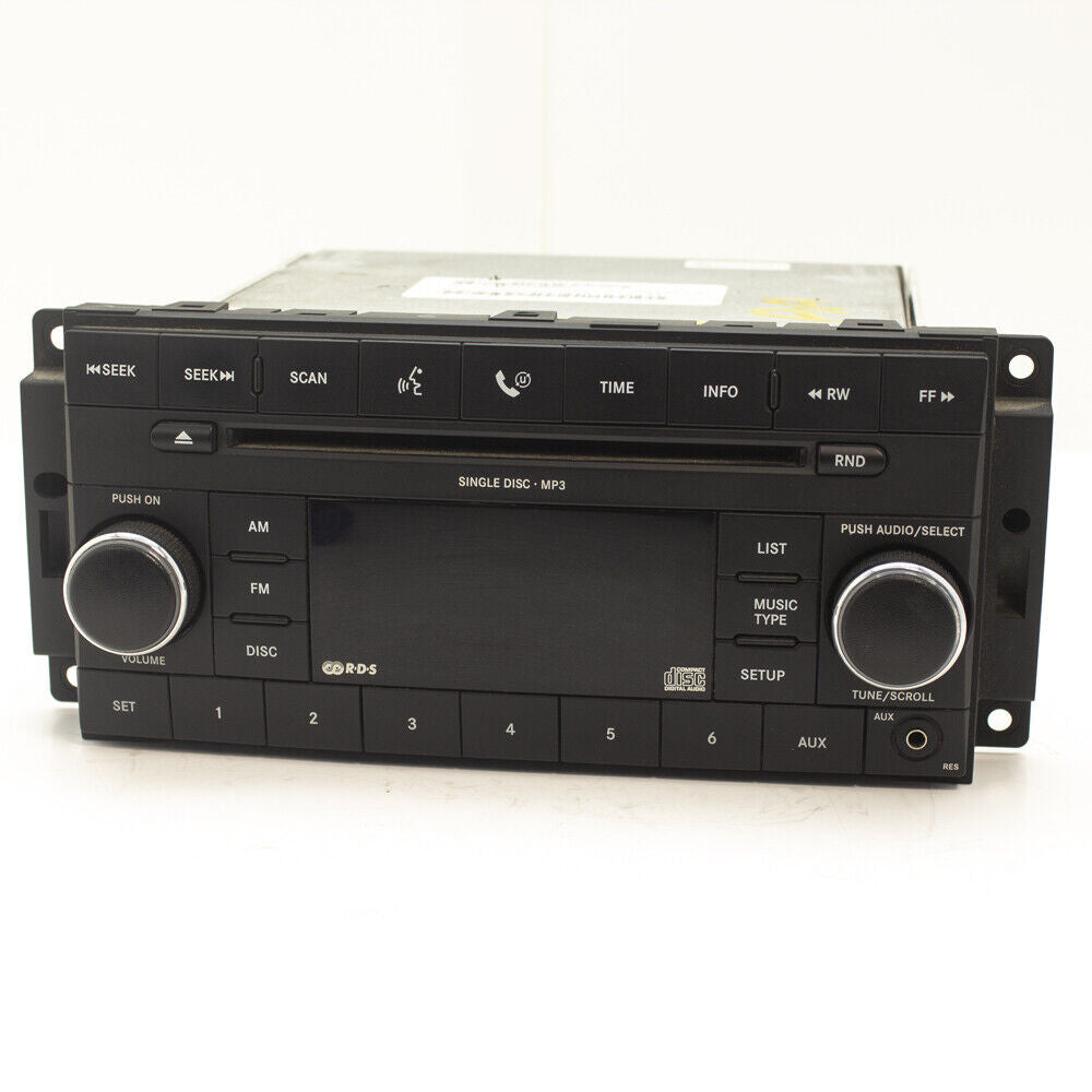 Jeep and Dodge Audio Radio AM FM AUX  6 Disc CD w Auxiliary Receiver Used OEM