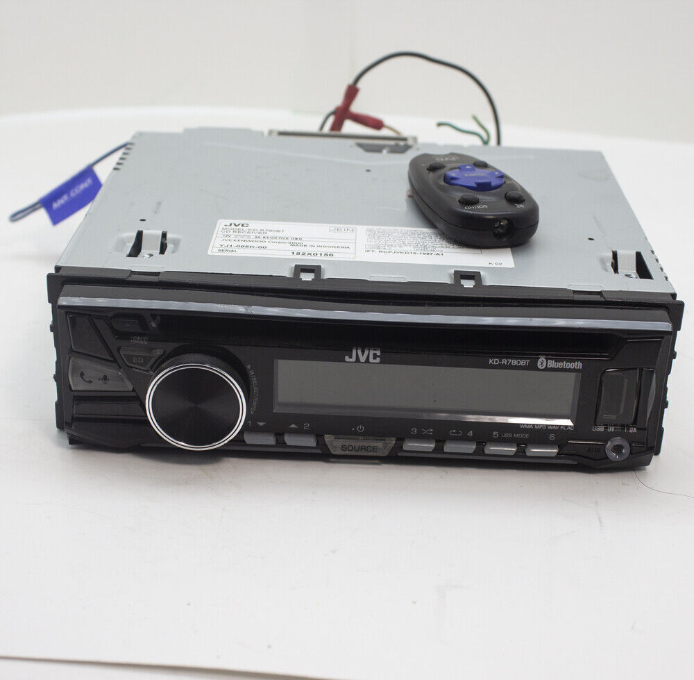 JVC KD-R780BT Audio Radio AM FM AUX USB Bluetooth CD Disk Player Receiver - Used