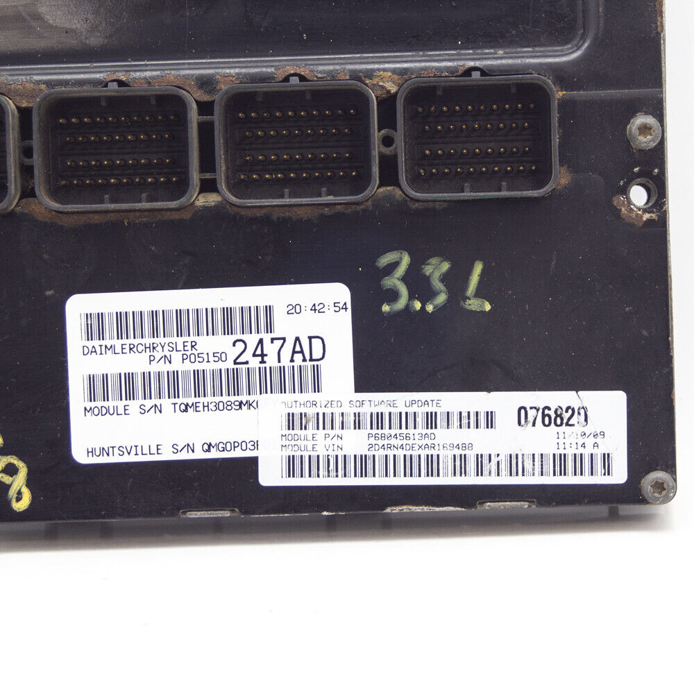 2010 Dodge Carvana Chrysler 3.3L Engine Computer ECM Module ECU Control Unit OEM